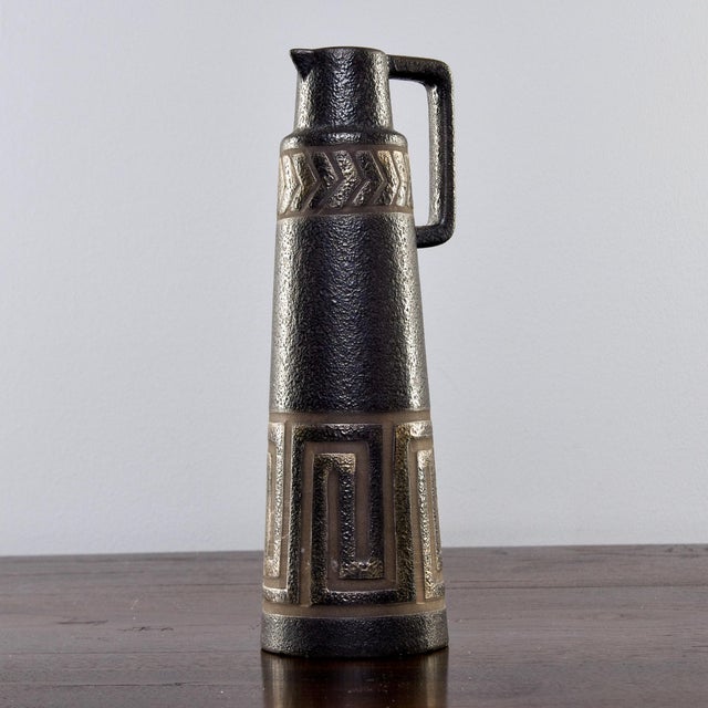 1960s Mid Century Signed Ewer Form Ceramic Vase by Ceramano of West Germany For Sale - Image 5 of 9