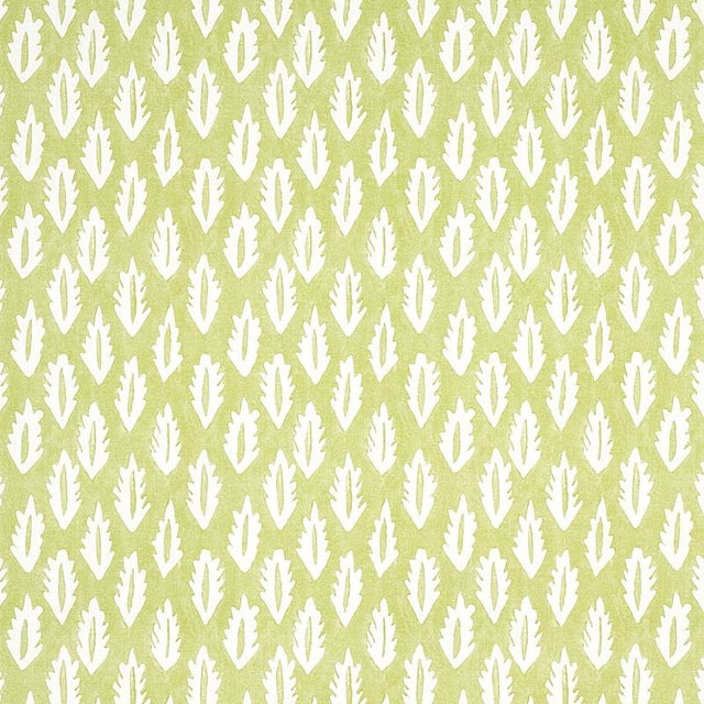 Contemporary Sample - Schumacher X Molly Mahon Forest Fabric in Grass Green For Sale - Image 3 of 3