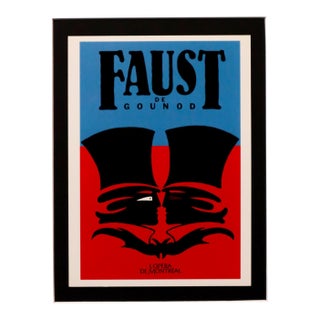 2002 Canadian Exhibition Postcard, "Faust De Gounod" From 1990 Canadian Opera Poster, Vittorio Fiorucci For Sale