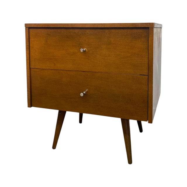 Paul McCobb Paul McCobb Planner Group 2-Drawer Nightstand for Winchendon Furniture – Mid-Century Modern Solid Maple End Table Side Chest For Sale - Image 4 of 9