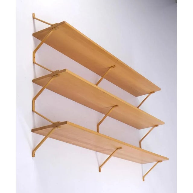 Wall shelf model MI 1050 designed by Bruno Mathsson during the 1960s, produced by Bruno Mathsson International, Sweden....