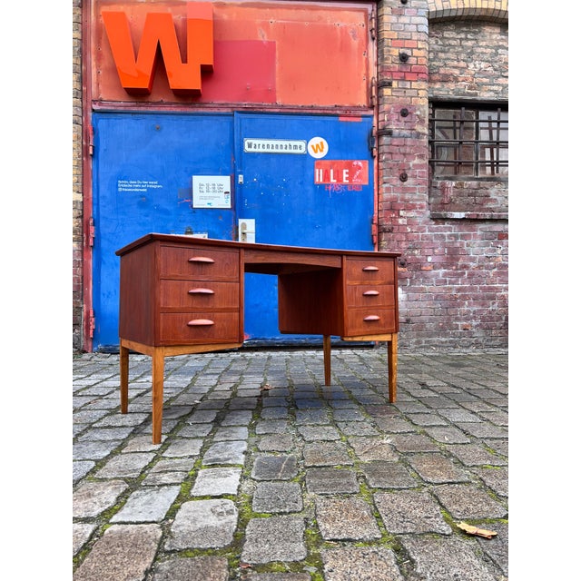 Danish Desk in Teak For Sale - Image 6 of 11