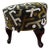 1920s Hungarian Art Deco Foot Stool in Pierre Frey Upholstery For Sale