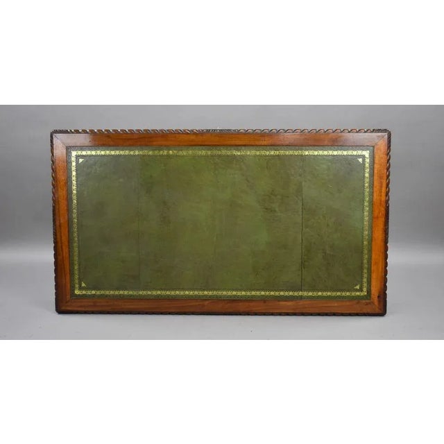 Vintage Burr Walnut Pedestal Desk, 1920 For Sale - Image 11 of 12