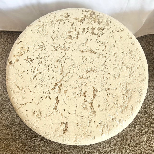 Postmodern Postmodern Faux Coquina Mushroom Nesting Side Tables - Set of 3 For Sale - Image 3 of 11