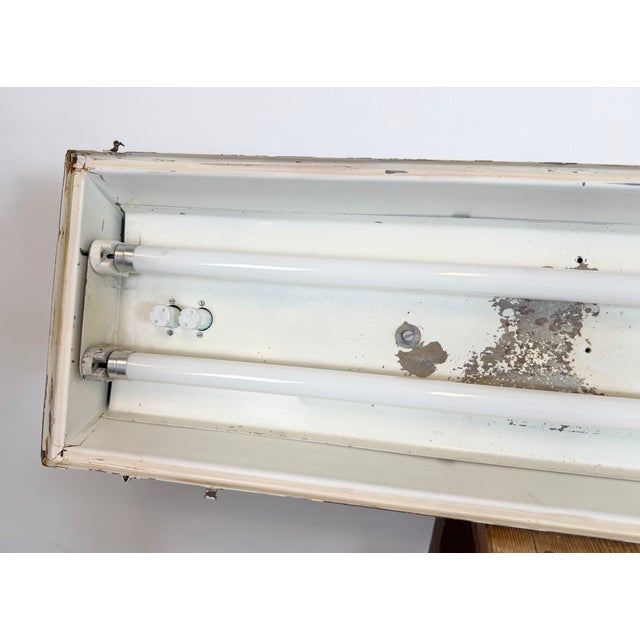 Vintage Industrial Hanging Tube Light from Famor, 1970s For Sale - Image 15 of 18