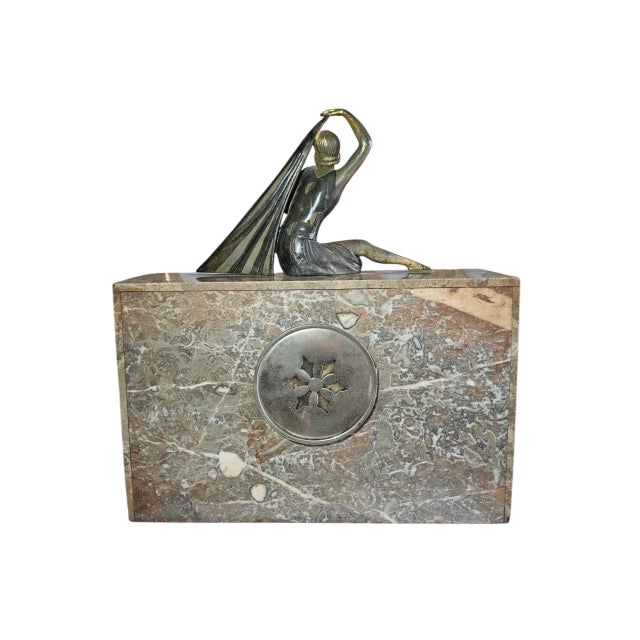 Late 19th Century Japy Freres Art Deco Marble Mantel Clock For Sale - Image 4 of 12