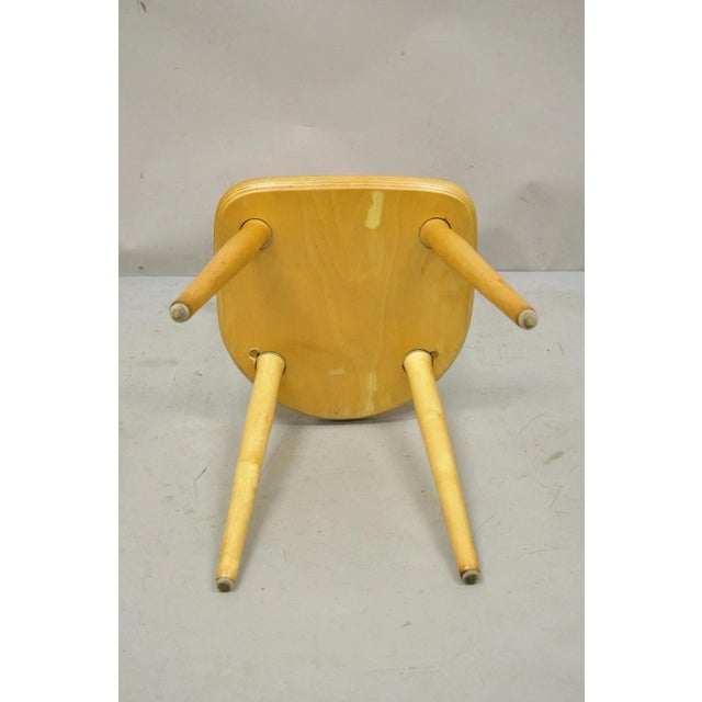 Vintage Mid Century Modern Spindle Back Birch Maple Dining Side Chair For Sale - Image 10 of 11