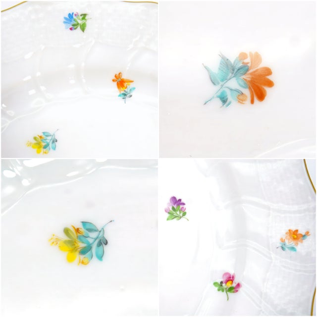 Metal 1980s Herend "Kimberly" China Service for 8 40 Piece Hand-Painted Fine China With Gold Trim For Sale - Image 7 of 12