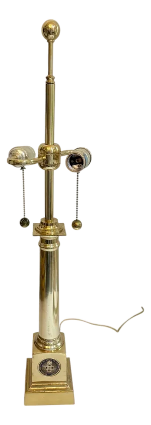 Mid 20th Century National Society of the Sons of the American Revolution Brass Table Lamp