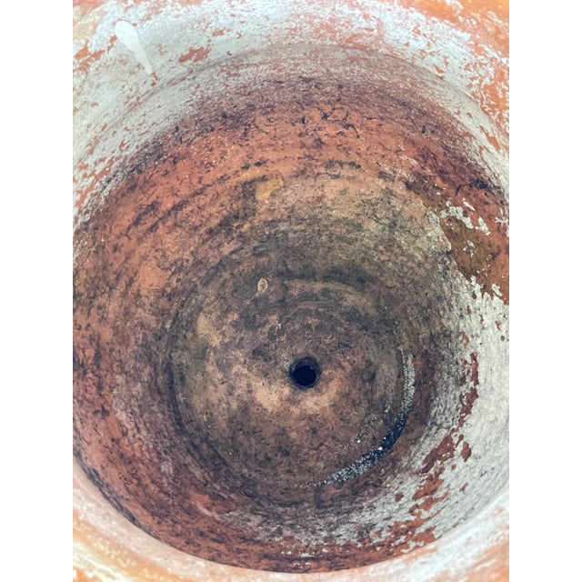 Pair French Antique Tall Garden Terracotta Planters, 1920 For Sale - Image 16 of 16