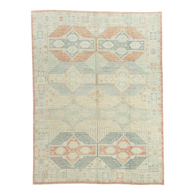 Turkish Oushak Antique Look Rug 10'5" x 13'11" #21307 For Sale