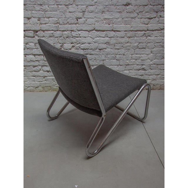 Vintage Chrome Tubular Steel Lounge Chair, 1964 For Sale - Image 9 of 10