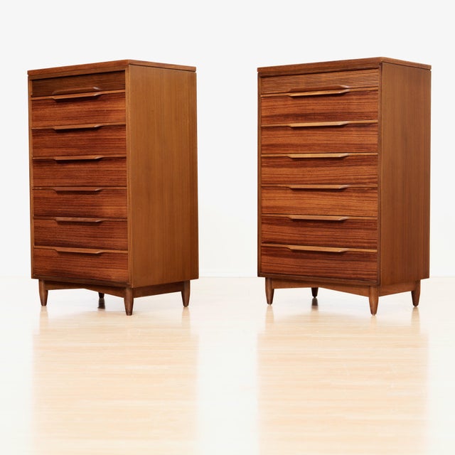 Pair of Tallboy Dressers by White & Newton For Sale - Image 10 of 17