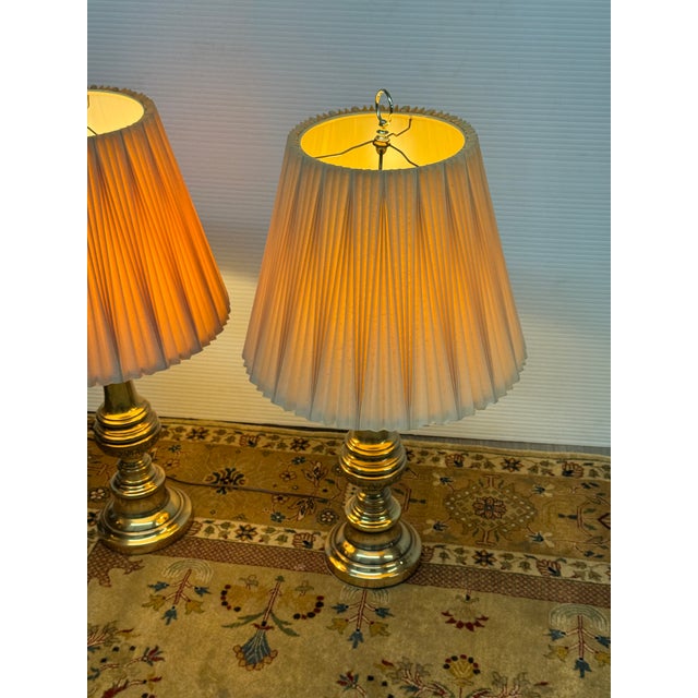 Metal Vintage Stiffel Table Lamps - a Pair For Sale - Image 7 of 12