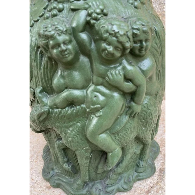 Green Art Nouveau Green Glossy Glazed Ceramic Vase, 1920s For Sale - Image 8 of 9