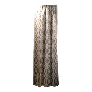Modern Trellis Geometric Pattern Drapes - A Pair For Sale