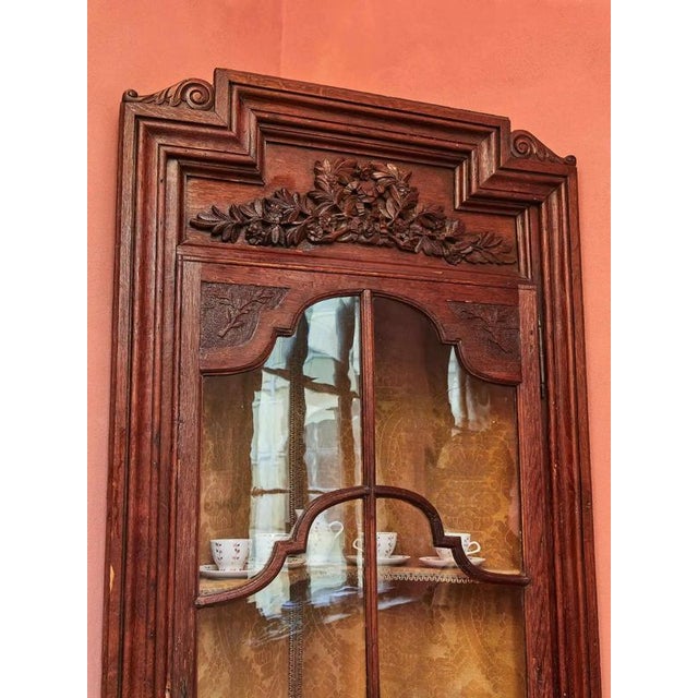 Wood 18th Century Carved Oak Corner Cabinet For Sale - Image 7 of 13