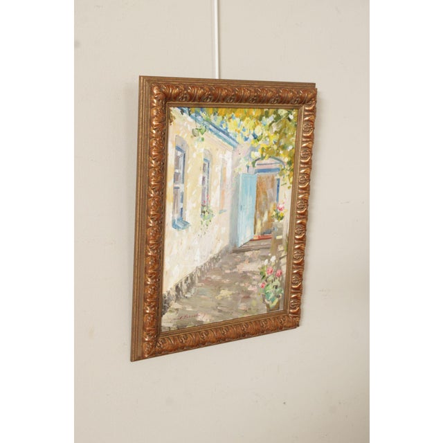 Amy Yalanskyi Impressionist Style Oil Painting, Courtyard Afternoon For Sale - Image 4 of 12