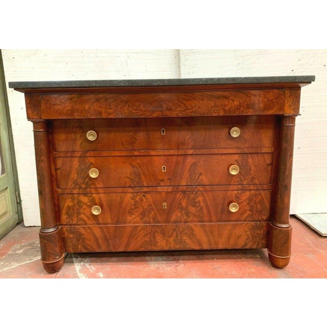 Empire Chest of Drawers with Detached Columns, 1800s For Sale - Image 5 of 14