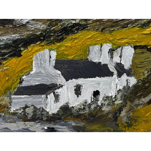 Wood Dated 2022 Carneddau Snowdonia British Landscape Painting in the Manner of Kyffin Williams For Sale - Image 7 of 18