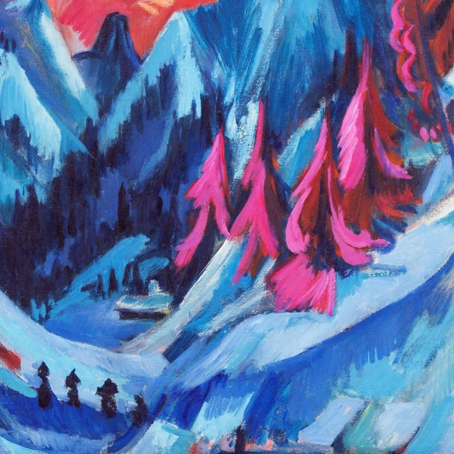 Boho Chic Colorful Landscape Expressionist Art Print by Ernst Ludwig Kirchner - 24″ × 36″ Unframed For Sale - Image 3 of 10