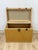 Hollywood Regency Vintage Blonde Woven Wicker Chest, Brass Clamp Hardware Storage, Coastal Trunk For Sale - Image 3 of 14