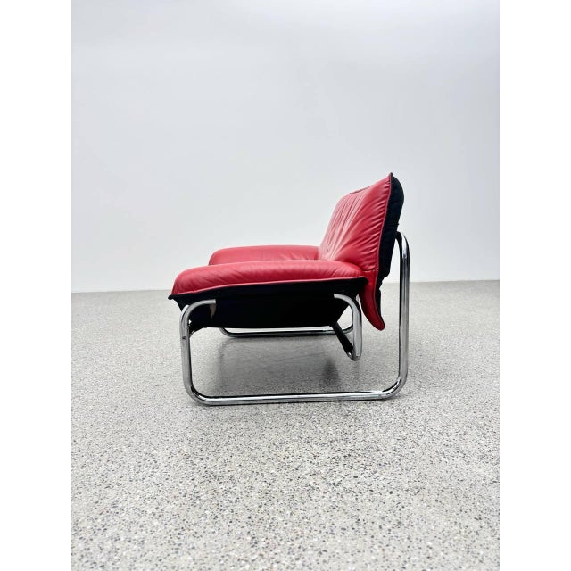 Bauhaus Leather Armchair by Johan Bertil Häggström for Ikea, 1970s For Sale - Image 5 of 8