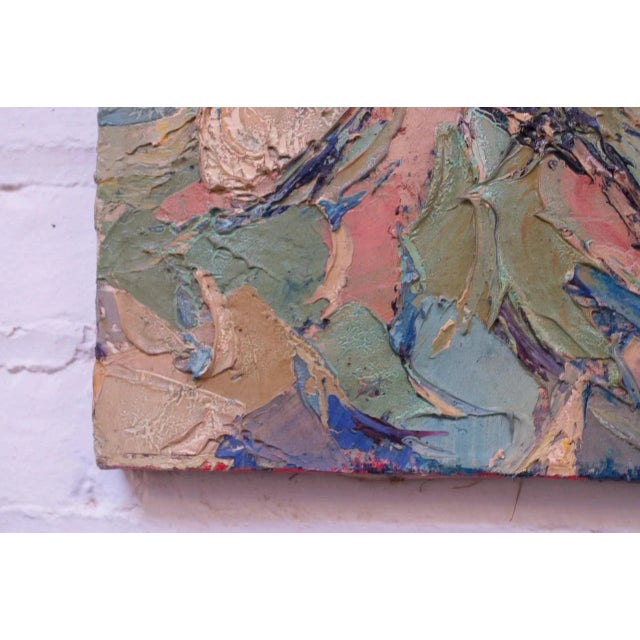 Beige Grecian Acrylic Impasto Seascape on Canvas For Sale - Image 8 of 11