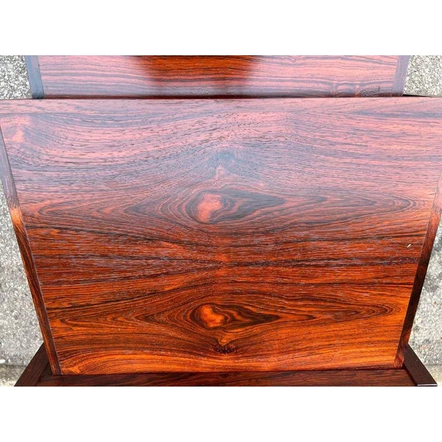 Wood Mid 20th Century Danish Rosewood Nesting Tables by Bent Silberg Mobler - Set of 3 For Sale - Image 7 of 13