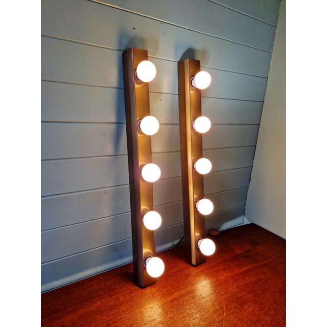 Mid-Century Modern Brass Wall Sconces in the style of Lodge, 1970s, Set of 3 For Sale - Image 3 of 13