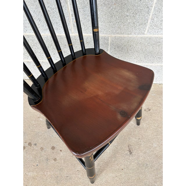 English Hitchcock Black Harvest Stick Back 440 Maple & Pine Side Chair For Sale - Image 3 of 8