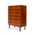 A masterful example of Danish Mid-Century Modern design, this 1960s teak tallboy dresser embodies the harmony of form,...