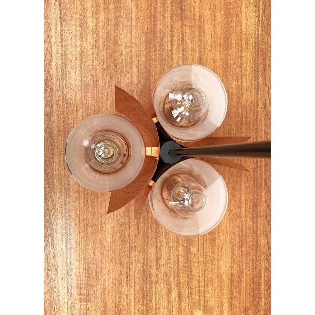 Mid-Century German Glass and Copper Pendant Lamp from Cosack, 1960s For Sale - Image 14 of 18