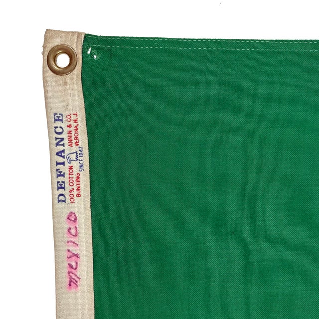 Vintage Cotton Flag of Mexico For Sale - Image 4 of 5