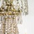 Empire Style Polished Brass 6 Arm Chandelier With Crystal Octagons For Sale In Greensboro - Image 6 of 8