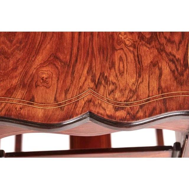 Antique Edwardian Inlaid Hardwood Centre Table For Sale - Image 5 of 11