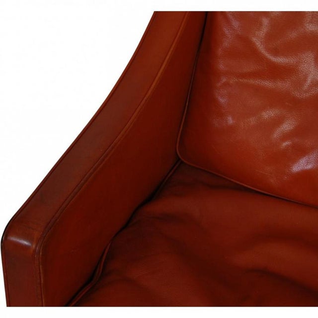 2204 Chair in Cognac Leather by Børge Mogensen, 1980s For Sale - Image 6 of 18