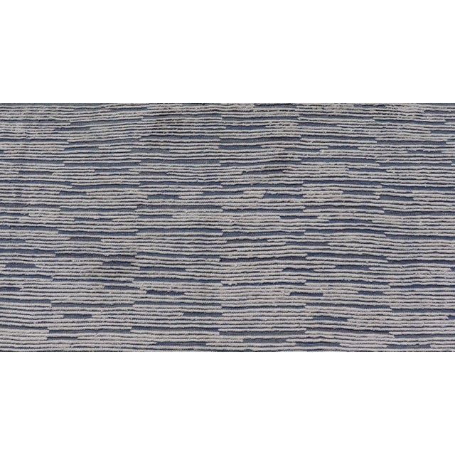 Keivan Woven Arts Large Modern Moroccan Rug in Minimalist Design 9'10 X 14'1 For Sale - Image 9 of 12