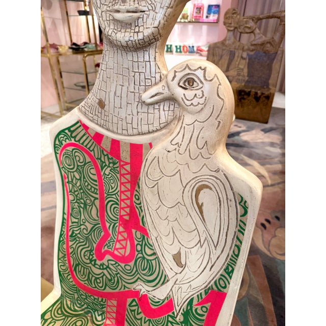 Vintage Pair of Man and Woman Fiberglass "Chairacters" by Altina Schinasi For Sale - Image 10 of 12