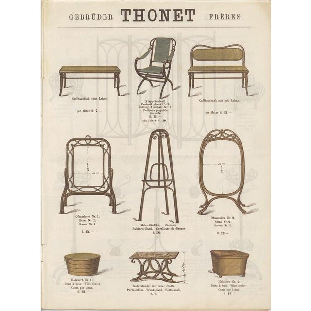 Antique Bentwood Laundry Basket with Rattan Lid from Gebrüder Thonet, 1895 For Sale - Image 13 of 14