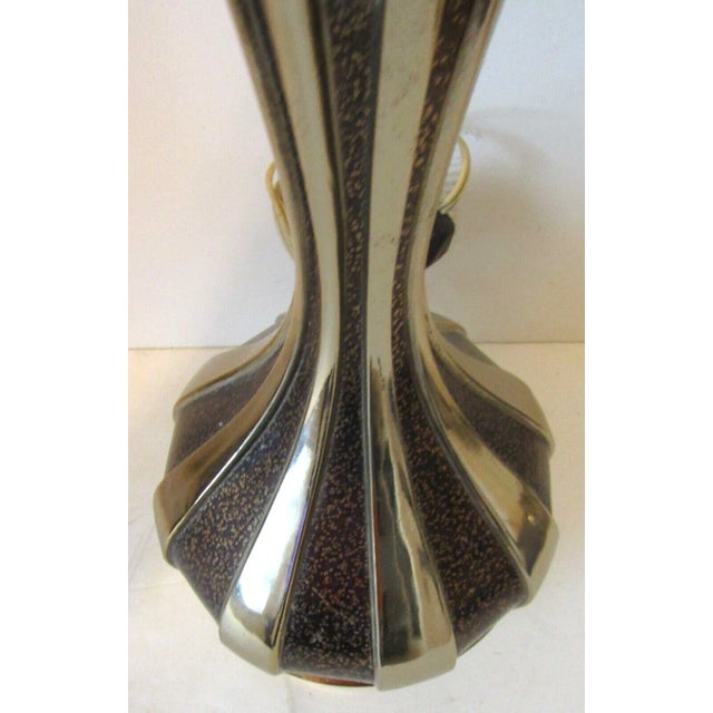 Tony Paul 1970's Textured Brass Table Lamp Attributed to Tony Paul for Laurel Lamp Co For Sale - Image 4 of 8