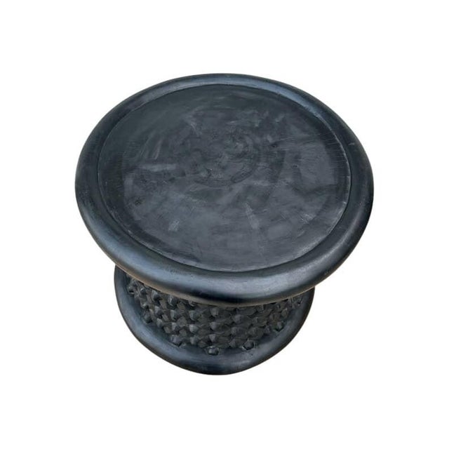 Not Yet Made - Made To Order Black Handcrafted Bamileke Coffee Tables Bedside Handmade Coffee Table Stool For Sale - Image 5 of 6