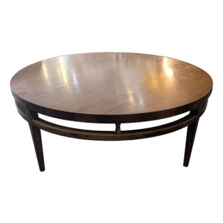 1950s Lane Tuxedo Coffee Table Round For Sale