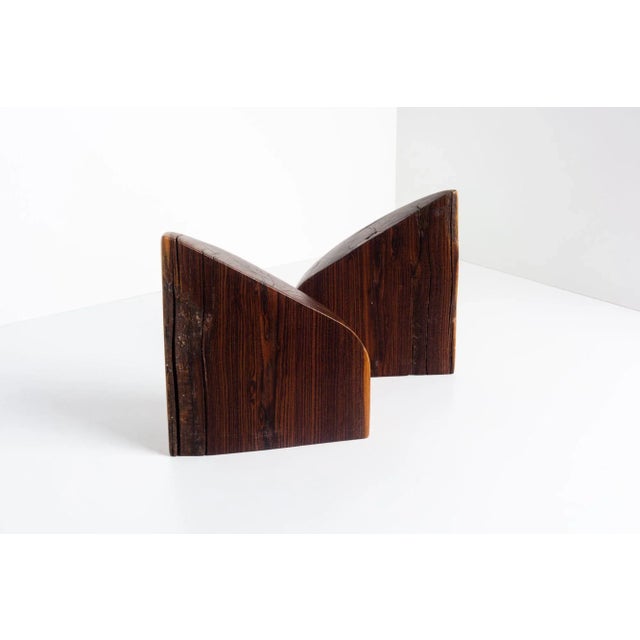 1970s Don Shoemaker Hand-Carved Cocobolo Bookends - a Pair For Sale - Image 10 of 12