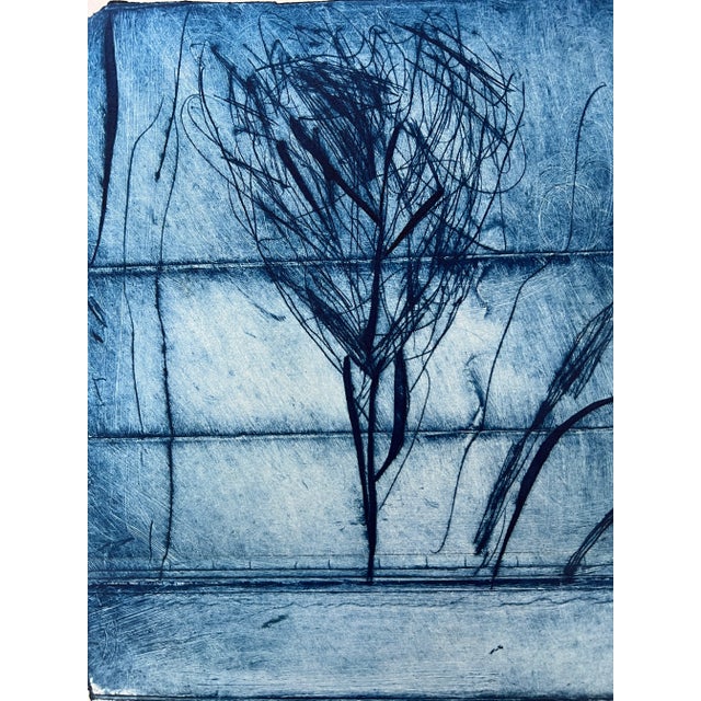Modern Blue Tree Original Print by Lisa Lightman For Sale - Image 3 of 5