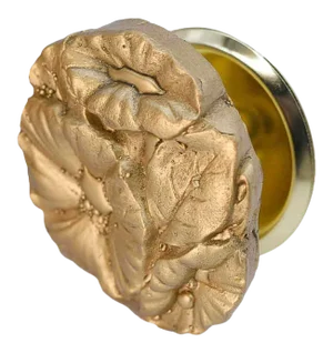 Metallic Petunia Handcrafted Flower Drawer Knob Made to Order by Firebird Furniture