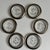 Classic vintage set of Italian silverplate & crystal coasters in a starburst pattern, circa 1970. Each bears the maker's...