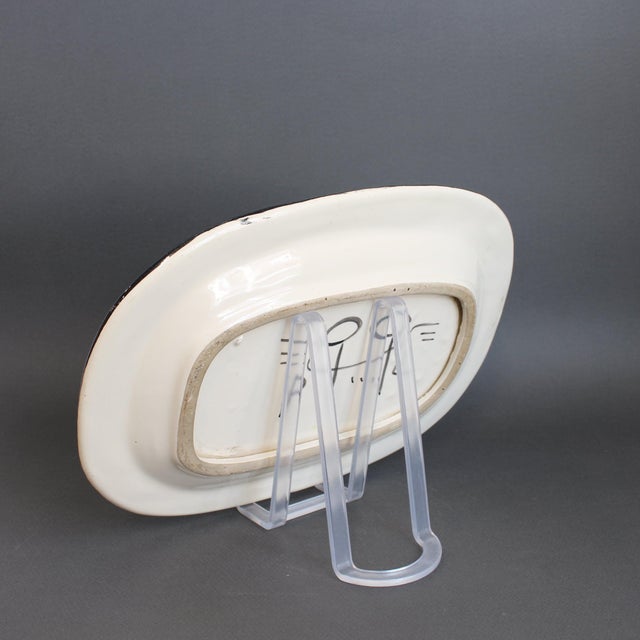 Decorative French Ceramic Platter by Jacques Pouchain for Poët-Laval, 1950s For Sale - Image 6 of 18