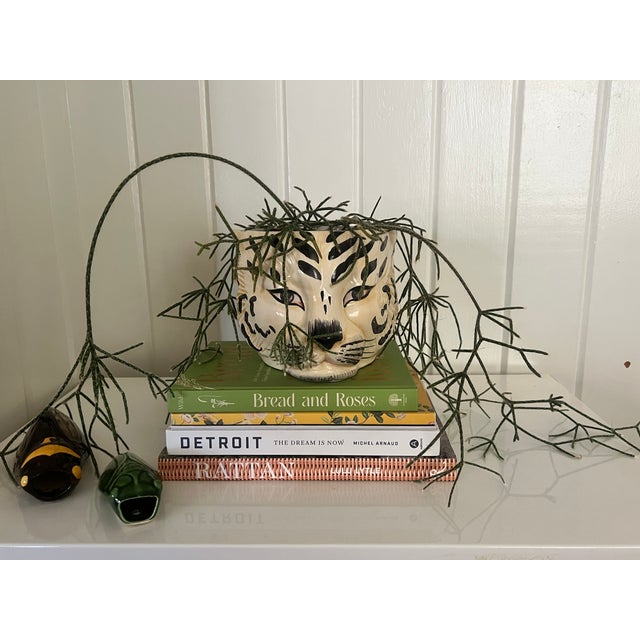 Ceramic Italian Mid Century Tiger Jardiniere For Sale - Image 7 of 9